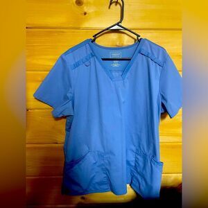 Cherokee work wear extra large seal blue scrub top